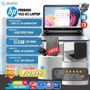HP ProBook 450 G3 i5-6th/16G/512 SSD