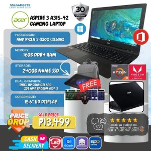 Acer Aspire 3-Ryzen3-3200-2G Graphic/16G/240 SSD (up to 50000 points offset)