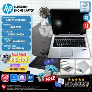 HP Elitebook 840 G3 i7-6th/8G/256 SSD (up to 50000 points offset)